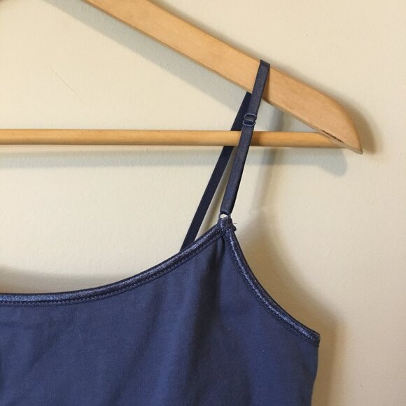 Lake Blue Cotton Athletic Tank Top With Adjustable Straps + Built In Support - Picture 5 of 15
